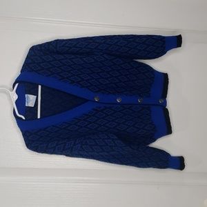 Wild Boys Vintage 1980s Blue & Black Sweater Size Small